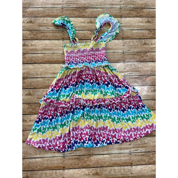 Posh Peanut Rainbow Butterfly Bamboo Twirl Dress 5/6 - Picture 2 of 8